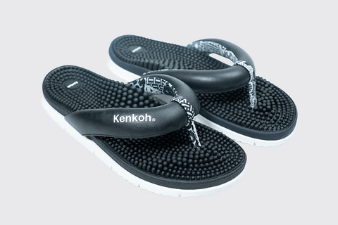 Fuwa Patterned Acupressure Thong Sandals