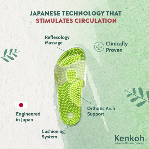Fuwa Patterned Acupressure Thong Sandals
