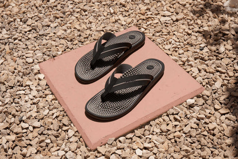 Reflexology sandals in outdoors