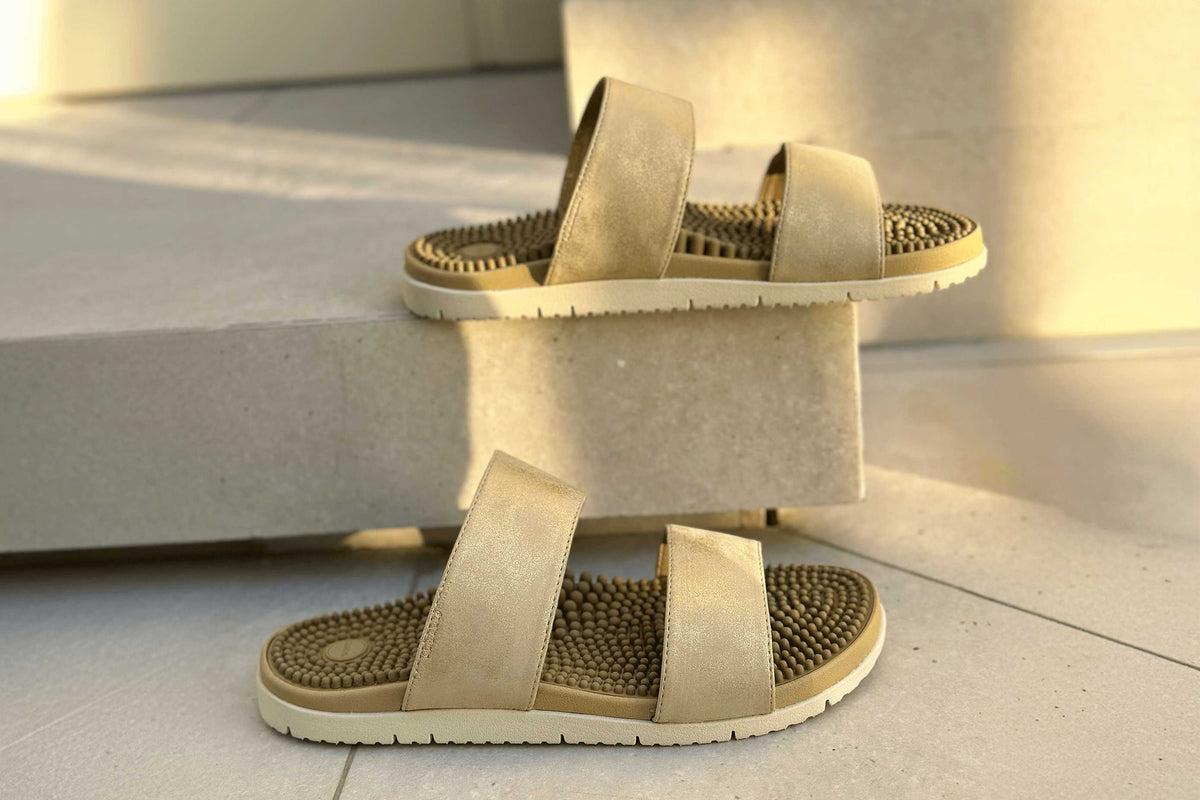 Sakura Reflexology Mule Sandals Gold
