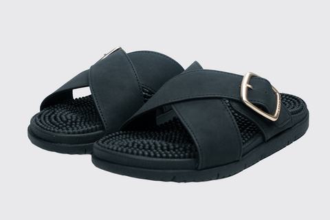 Kawaii Acupressure Sandals - Black