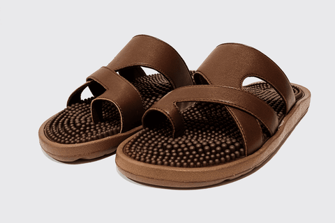 Zori toe wrap in brown